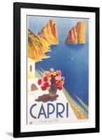 Travel Poster for Capri-null-Framed Art Print