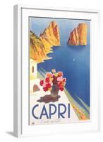 Travel Poster for Capri-null-Framed Art Print