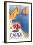 Travel Poster for Capri-null-Framed Art Print