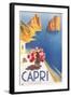 Travel Poster for Capri-null-Framed Art Print