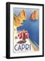 Travel Poster for Capri-null-Framed Premium Giclee Print