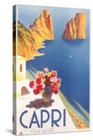 Travel Poster for Capri-null-Stretched Canvas