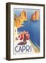 Travel Poster for Capri-null-Framed Art Print