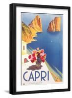 Travel Poster for Capri-null-Framed Art Print