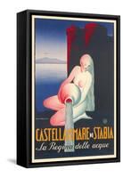 Travel Poster for Castellamare di Stabia-null-Framed Stretched Canvas