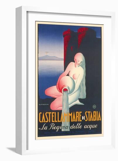 Travel Poster for Castellamare di Stabia-null-Framed Art Print