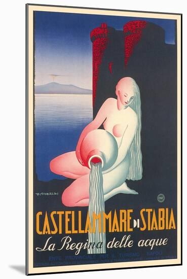 Travel Poster for Castellamare di Stabia-null-Mounted Art Print