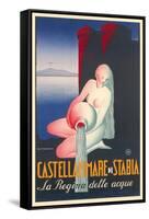 Travel Poster for Castellamare di Stabia-null-Framed Stretched Canvas