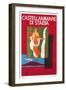 Travel Poster for Castellamare di Stabia-null-Framed Art Print