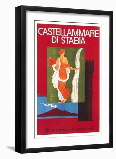 Travel Poster for Castellamare di Stabia-null-Framed Art Print