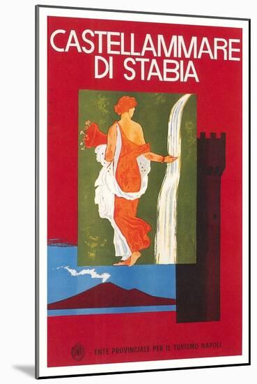 Travel Poster for Castellamare di Stabia-null-Mounted Art Print