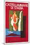 Travel Poster for Castellamare di Stabia-null-Mounted Art Print