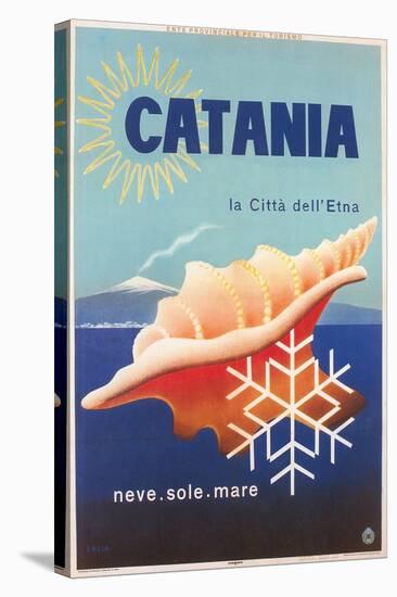 Travel Poster for Catania-null-Stretched Canvas