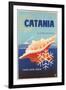 Travel Poster for Catania-null-Framed Art Print