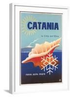 Travel Poster for Catania-null-Framed Art Print