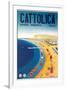 Travel Poster for Cattolica-null-Framed Art Print