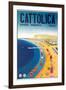 Travel Poster for Cattolica-null-Framed Art Print