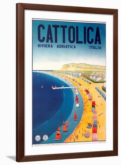 Travel Poster for Cattolica-null-Framed Art Print