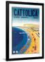 Travel Poster for Cattolica-null-Framed Art Print