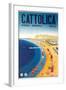 Travel Poster for Cattolica-null-Framed Art Print