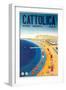 Travel Poster for Cattolica-null-Framed Art Print