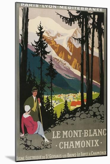 Travel Poster for Chamonix-Found Image Press-Mounted Premium Giclee Print