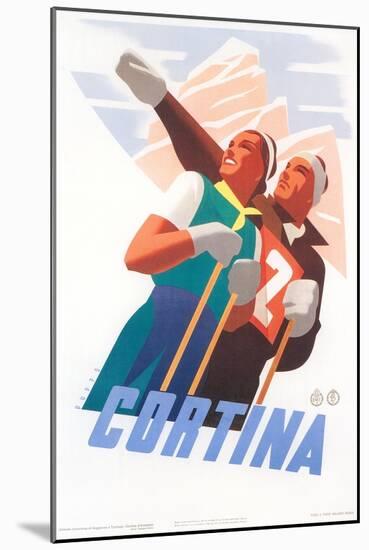 Travel Poster for Cortina-null-Mounted Art Print