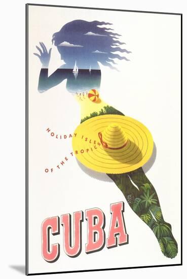 Travel Poster for Cuba-null-Mounted Art Print