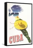 Travel Poster for Cuba-null-Framed Stretched Canvas