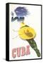 Travel Poster for Cuba-null-Framed Stretched Canvas