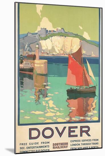 Travel Poster for Dover, Kent-null-Mounted Art Print