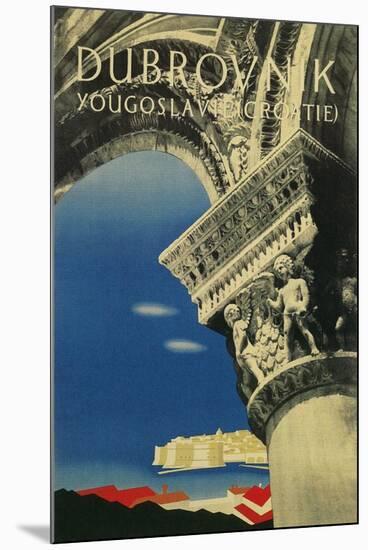 Travel Poster for Dubrovnik, Croatia-Found Image Press-Mounted Giclee Print