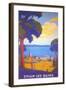 Travel Poster for Evian Les Bains-null-Framed Art Print