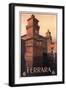 Travel Poster for Ferrara-null-Framed Art Print