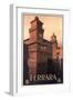 Travel Poster for Ferrara-null-Framed Art Print