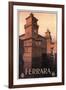 Travel Poster for Ferrara-null-Framed Art Print