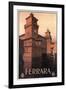 Travel Poster for Ferrara-null-Framed Art Print