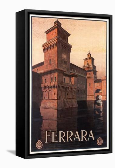Travel Poster for Ferrara-null-Framed Stretched Canvas