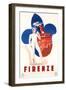 Travel Poster for Firenze-null-Framed Art Print
