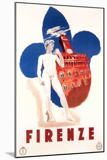 Travel Poster for Firenze-null-Mounted Art Print