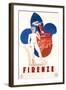 Travel Poster for Firenze-null-Framed Art Print