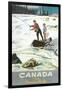 Travel Poster for Fishing in Canada-null-Framed Art Print