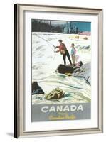 Travel Poster for Fishing in Canada-null-Framed Art Print