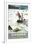 Travel Poster for Fishing in Canada-null-Framed Art Print