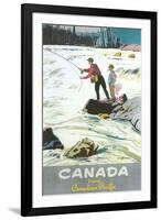 Travel Poster for Fishing in Canada-null-Framed Art Print