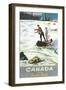 Travel Poster for Fishing in Canada-null-Framed Premium Giclee Print