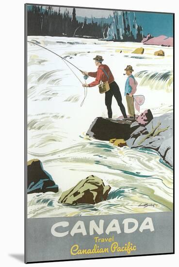 Travel Poster for Fishing in Canada-null-Mounted Premium Giclee Print