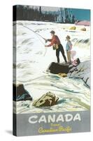 Travel Poster for Fishing in Canada-null-Stretched Canvas