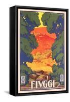Travel Poster for Fiuggi-null-Framed Stretched Canvas