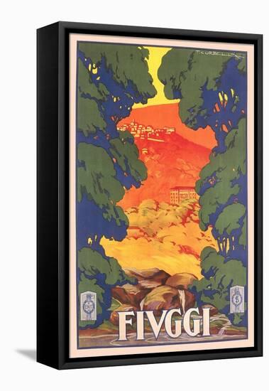 Travel Poster for Fiuggi-null-Framed Stretched Canvas